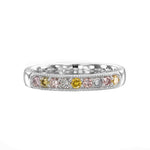 Multicolored Diamond Stackable Band Ring