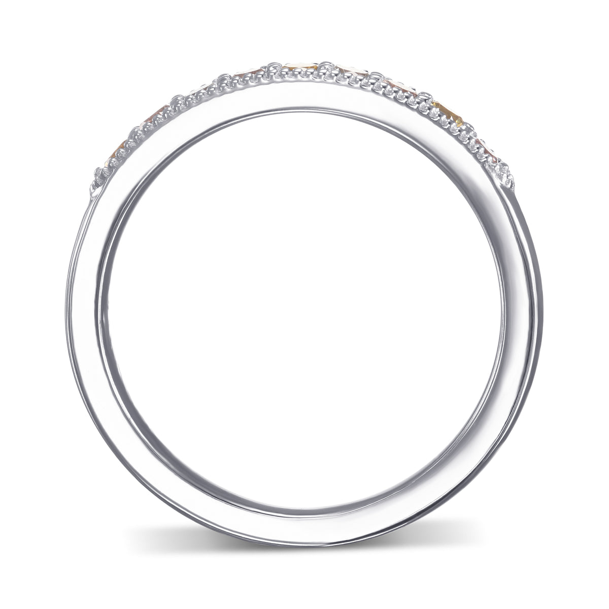 Multicolored Diamond Stackable Band Ring