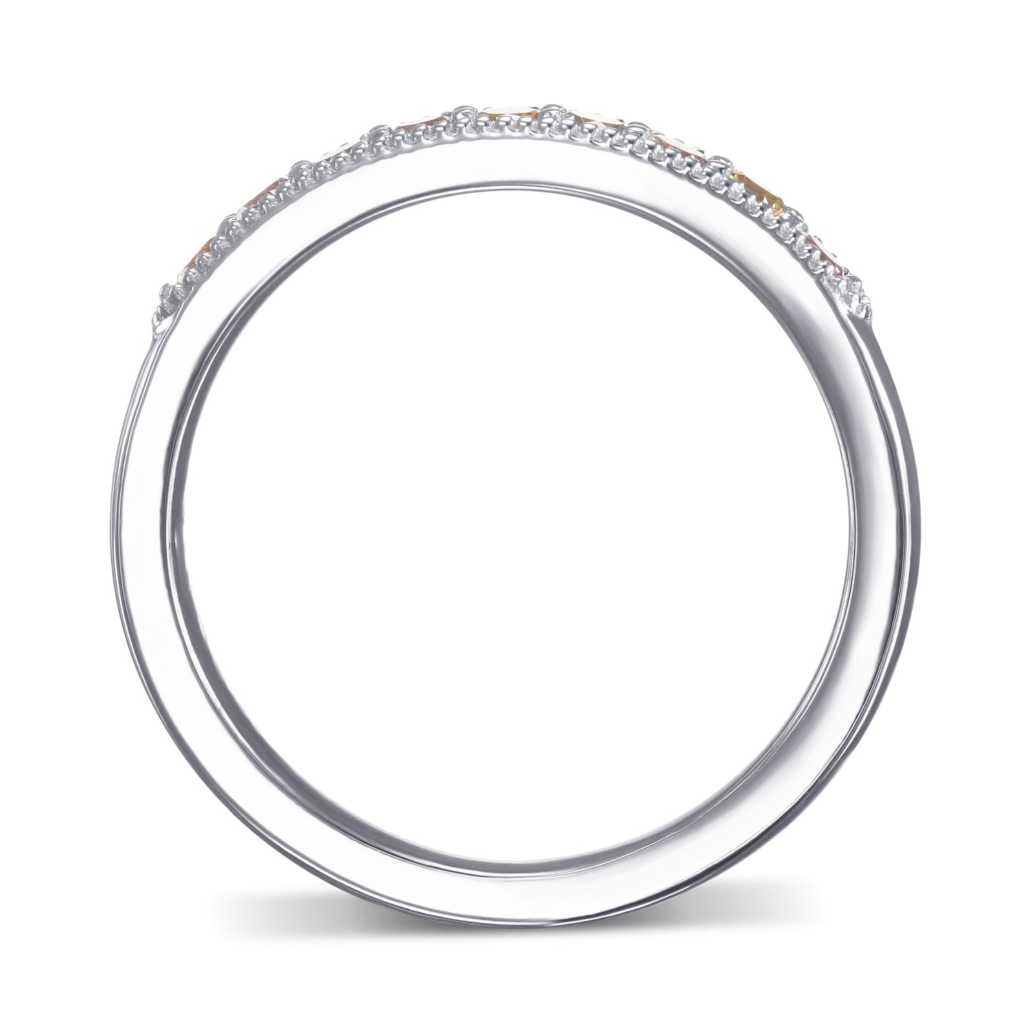 Multicolored Diamond Stackable Band Ring