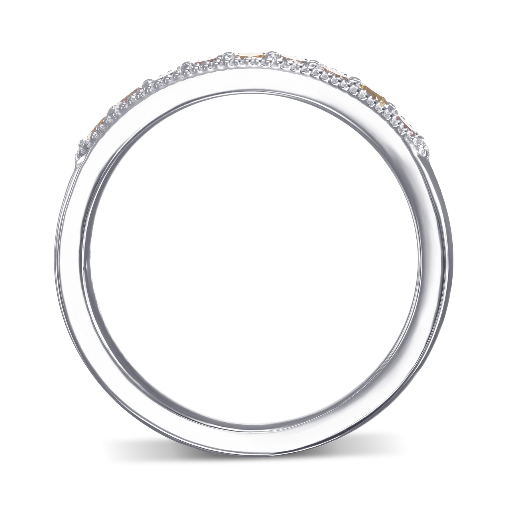 Multicolored Diamond Stackable Band Ring