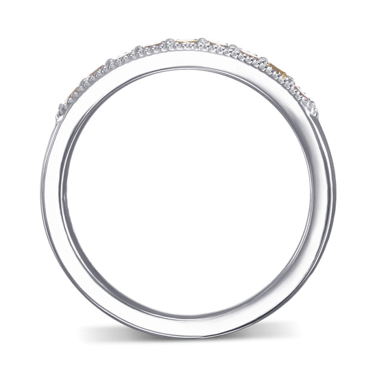 Multicolored Diamond Stackable Band Ring