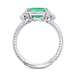 Muzo Emerald, Emerald Three-stone Ring