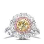 Fancy Intense Yellow Round Diamond Dress Ring