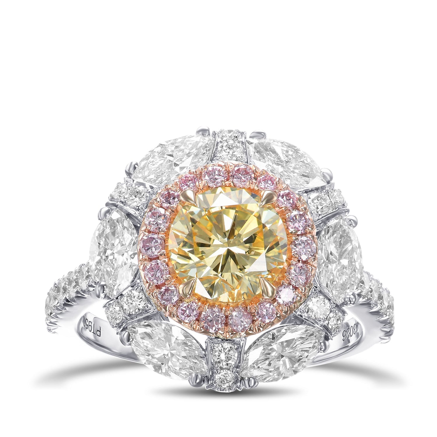 Fancy Intense Yellow Round Diamond Dress Ring