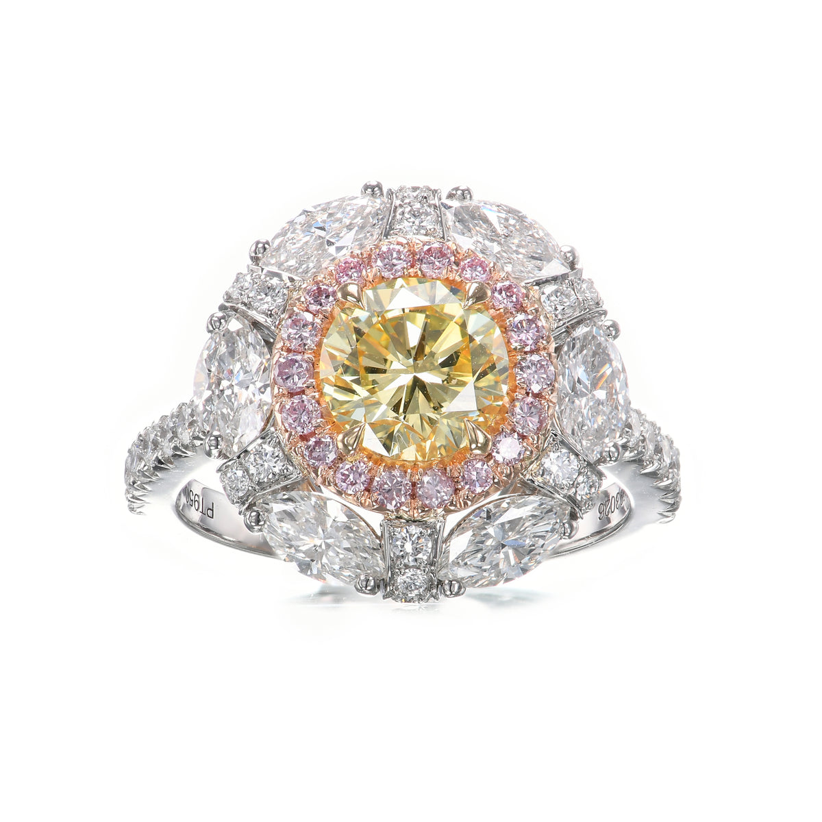 Fancy Intense Yellow Round Diamond Dress Ring