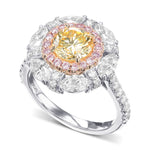 Fancy Intense Yellow Round Diamond Dress Ring