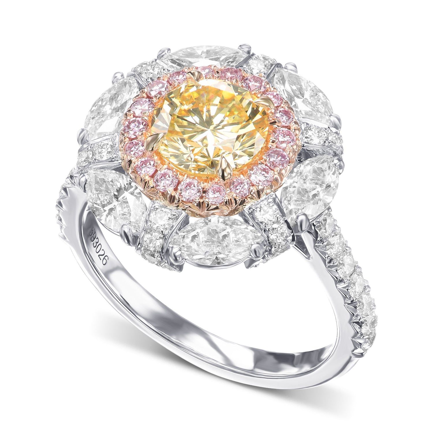 Fancy Intense Yellow Round Diamond Dress Ring