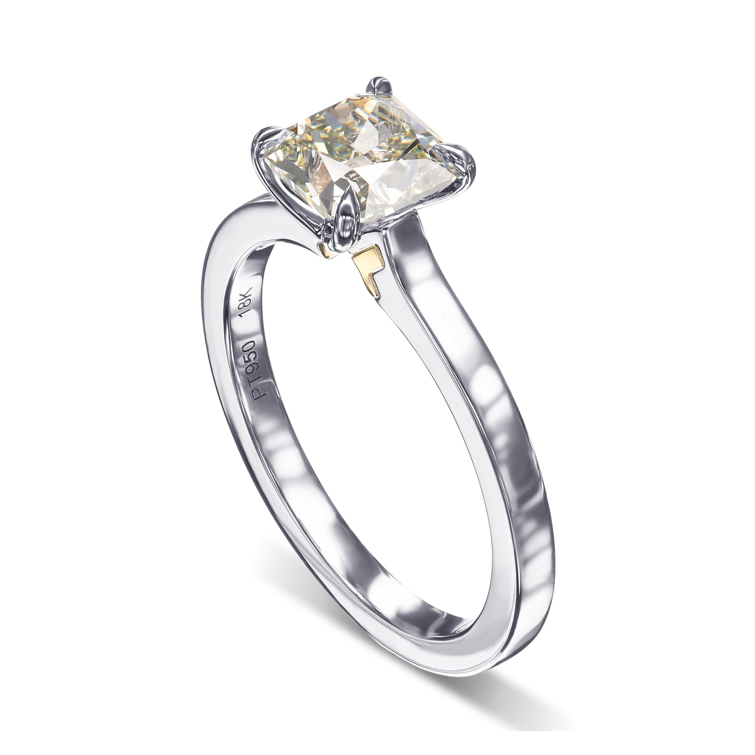 Chameleon Radiant Solitaire Diamond Ring