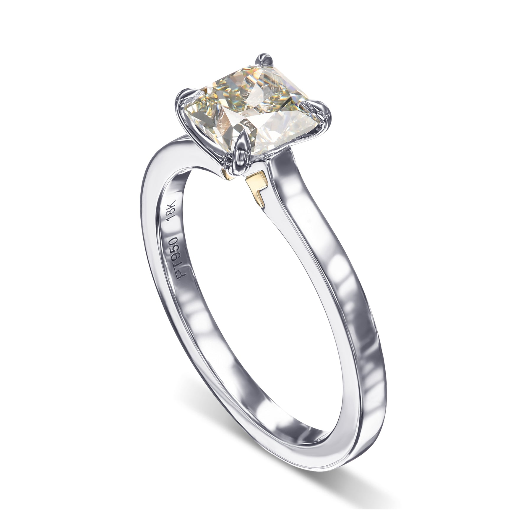 Chameleon Radiant Solitaire Diamond Ring