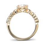 Round Brilliant Diamond & Sapphire Ring