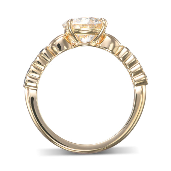 Round Brilliant Diamond & Sapphire Ring