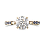 Round Brilliant Diamond & Sapphire Ring