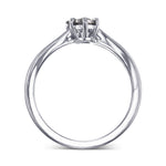 Fancy Black Marquise Diamond Split Shank Solitaire Ring