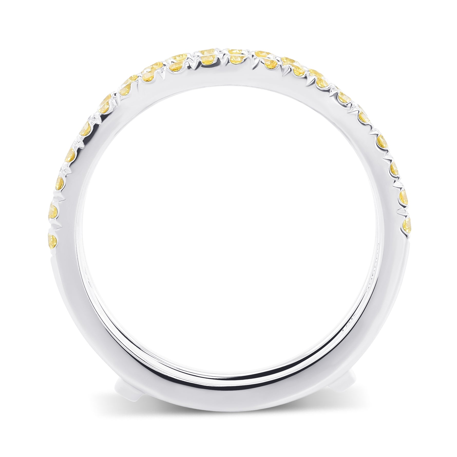 Fancy Intense Yellow Diamond Jacket Wedding Ring
