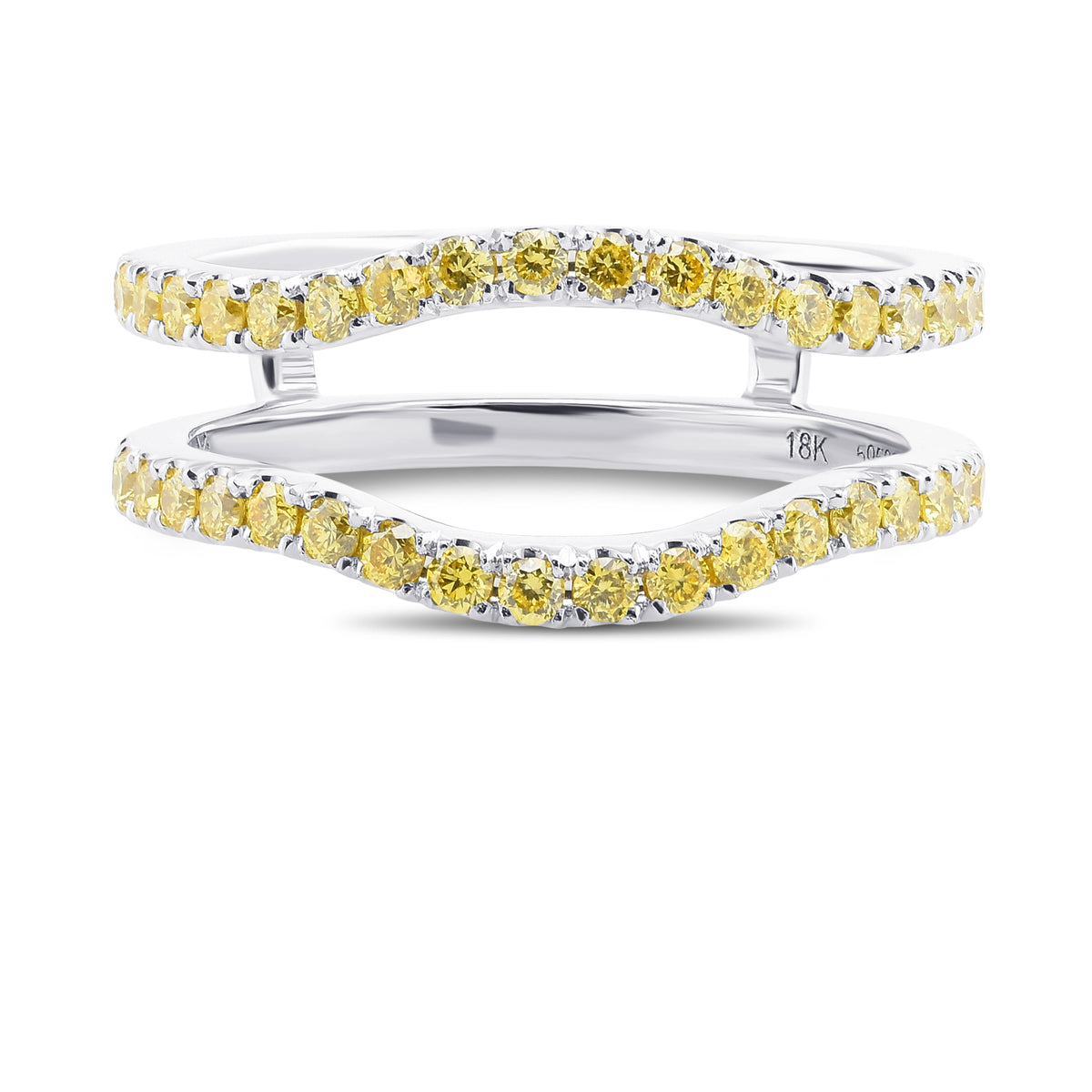 Fancy Intense Yellow Diamond Jacket Wedding Ring