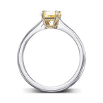 Fancy Yellow Radiant Solitaire Diamond Ring