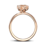 Fancy Light Yellowish Brown Marquise Diamond Solitaire Ring