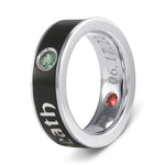 Garnet & Alexandrite Men's Band Ring