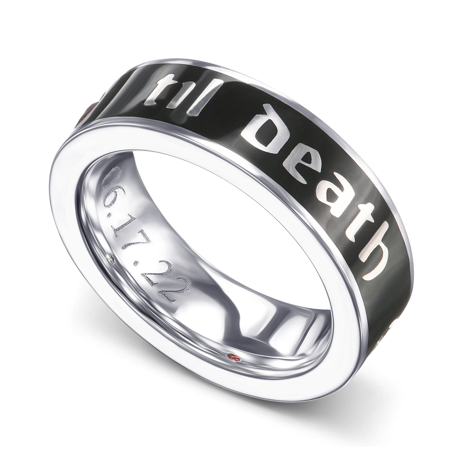 Garnet & Alexandrite Men's Band Ring