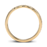 Closed-Pave Half Eternity Contoured Diamond Wedding Band