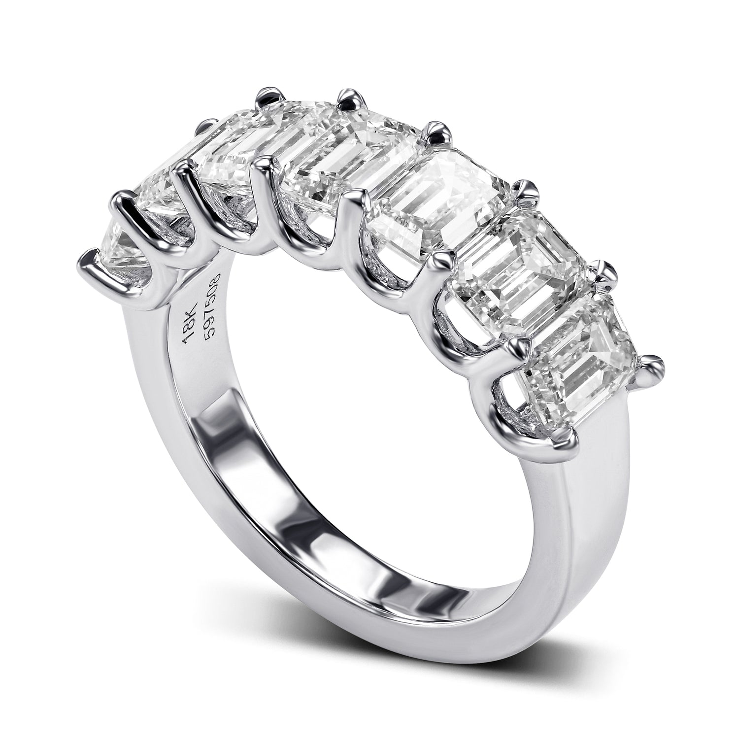 Emerald-cut Seven-stone Diamond Ring