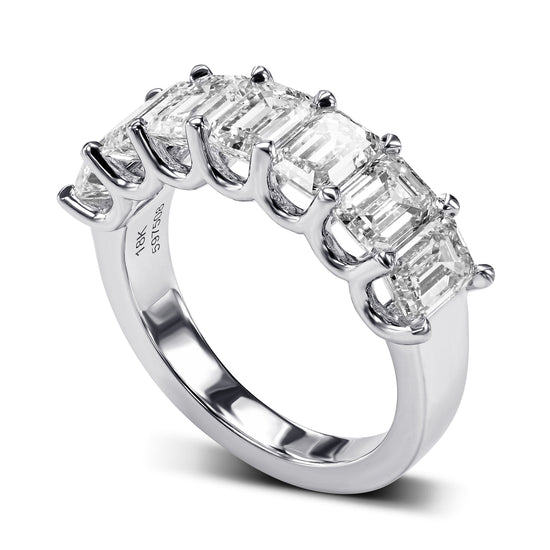 Emerald-cut Seven-stone Diamond Ring