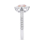 Fancy Intense Purplish Pink Oval Halo Diamond Ring