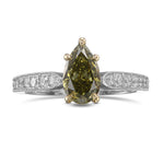 Chameleon Pear Side Stone Diamond Ring