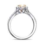 Fancy Intense Yellow Cushion Halo Diamond Ring