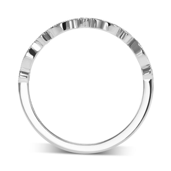 Pink & White Diamond Designer Band Ring