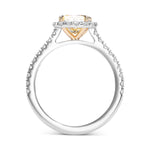 Fancy Light Yellow Radiant Halo Diamond Ring