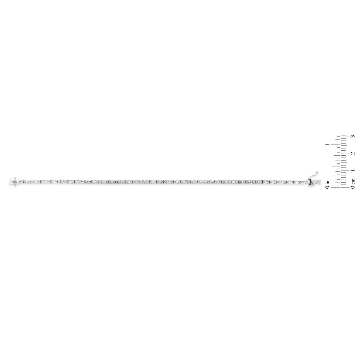 Round White Diamond Tennis Bracelet