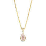 Light Pink Pear Diamond Pendant 