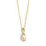 Light Pink Pear Diamond Pendant 