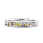 Milgrain Multicolored Diamond Stackable Band Ring