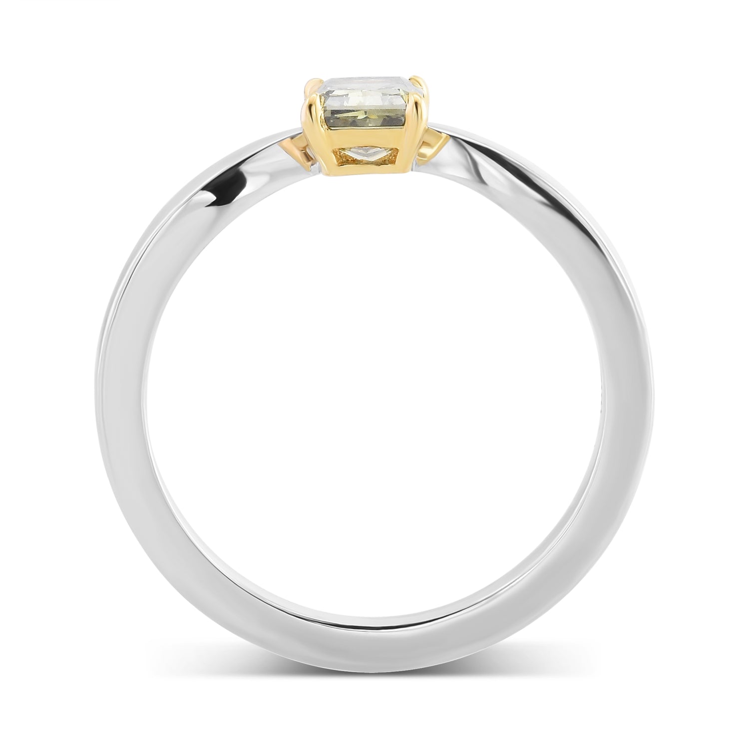 Radiant Chameleon Diamond Solitaire Ring