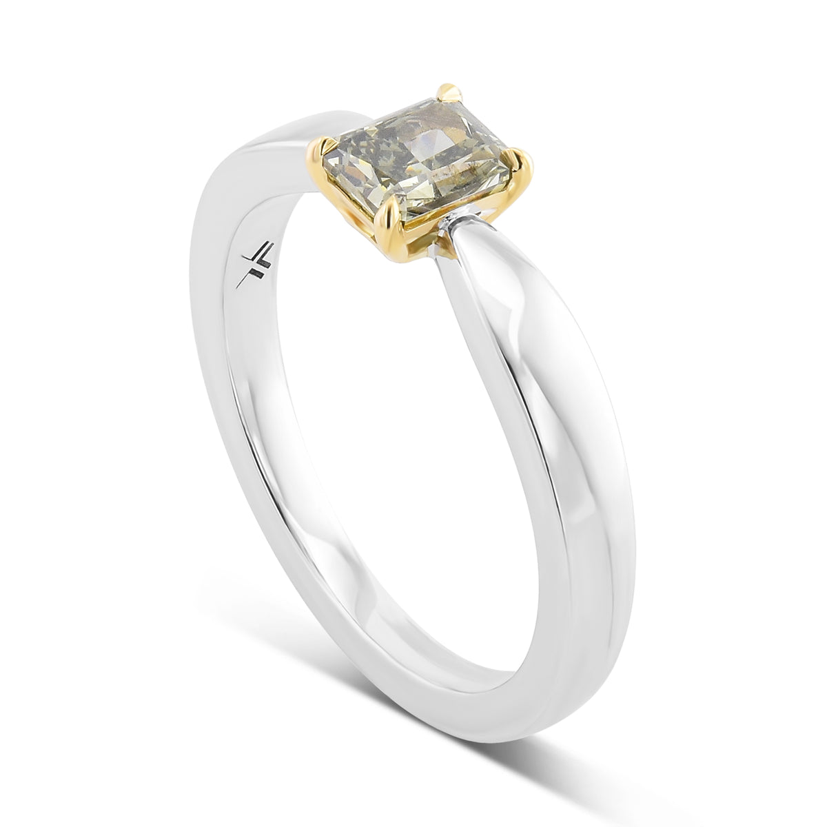 Radiant Chameleon Diamond Solitaire Ring