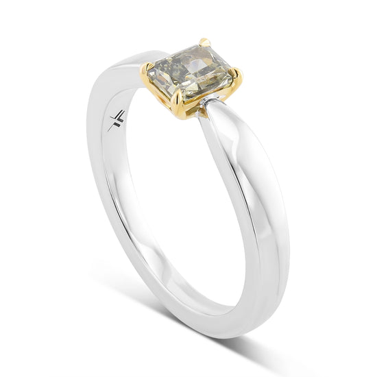 Radiant Chameleon Diamond Solitaire Ring