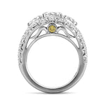 Fancy Light Gray Cushion & Colorless Heart Diamond Halo Ring