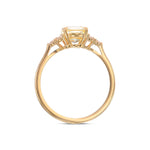 Fancy Light Yellow Cushion, Accented Diamond Ring