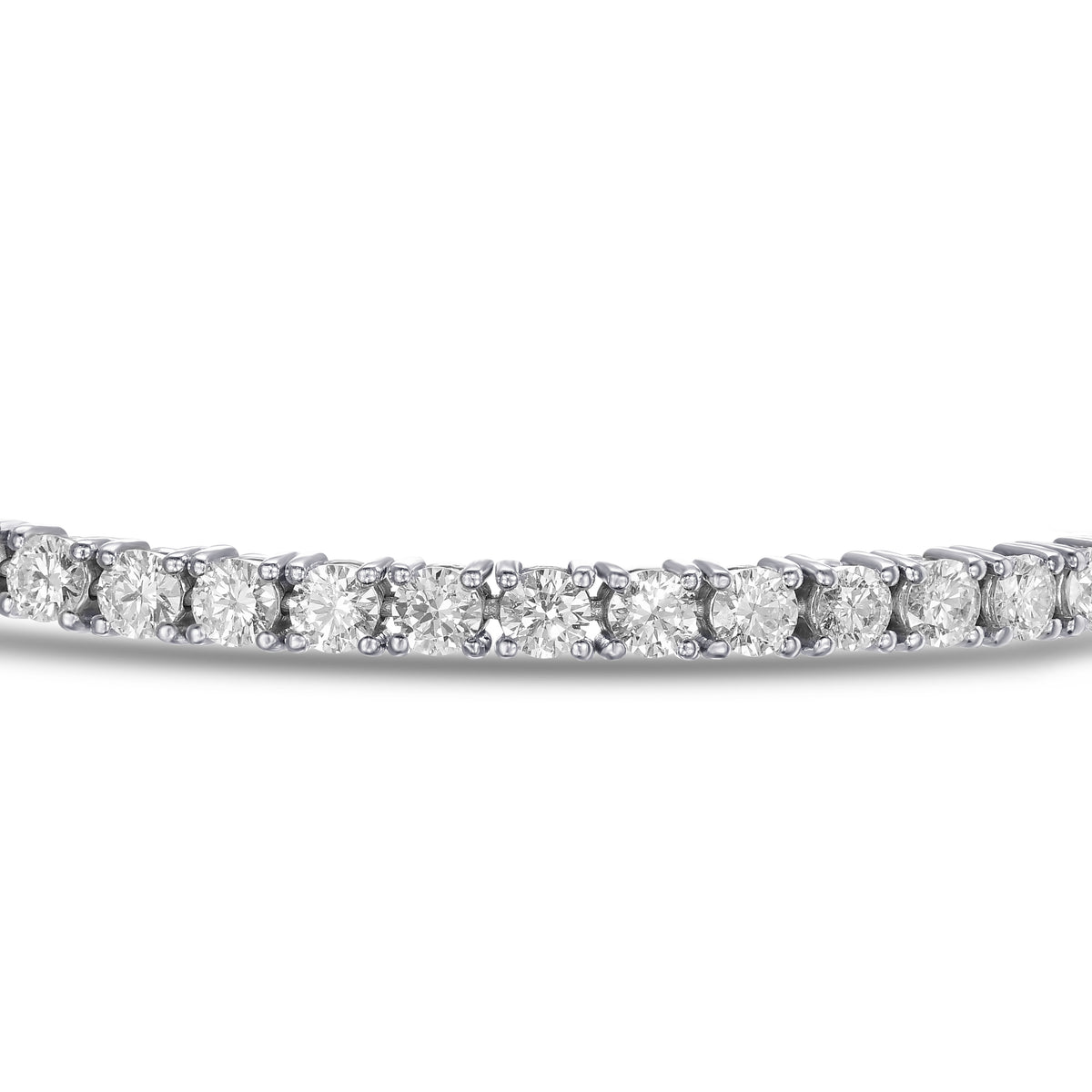 Round White Diamond Tennis Bracelet