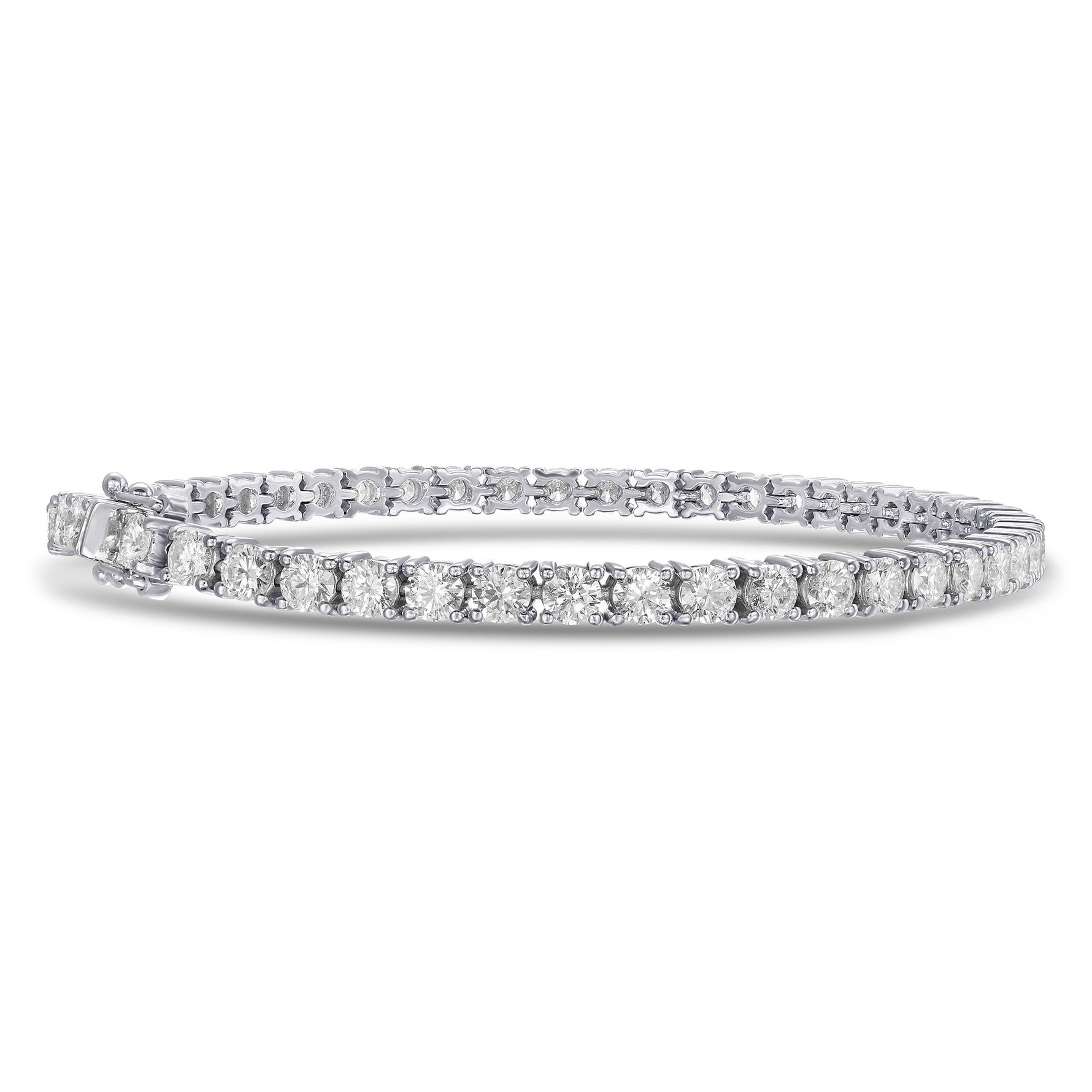 Round White Diamond Tennis Bracelet