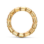 Fancy Vivid Yellow Emerald Diamond Band Ring