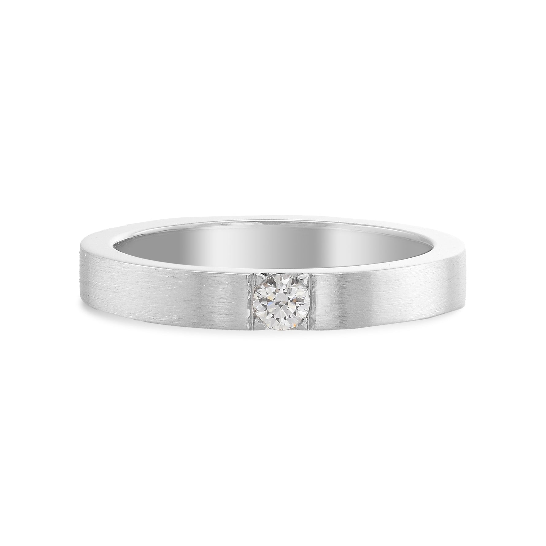 Round Diamond Solitaire Band Ring
