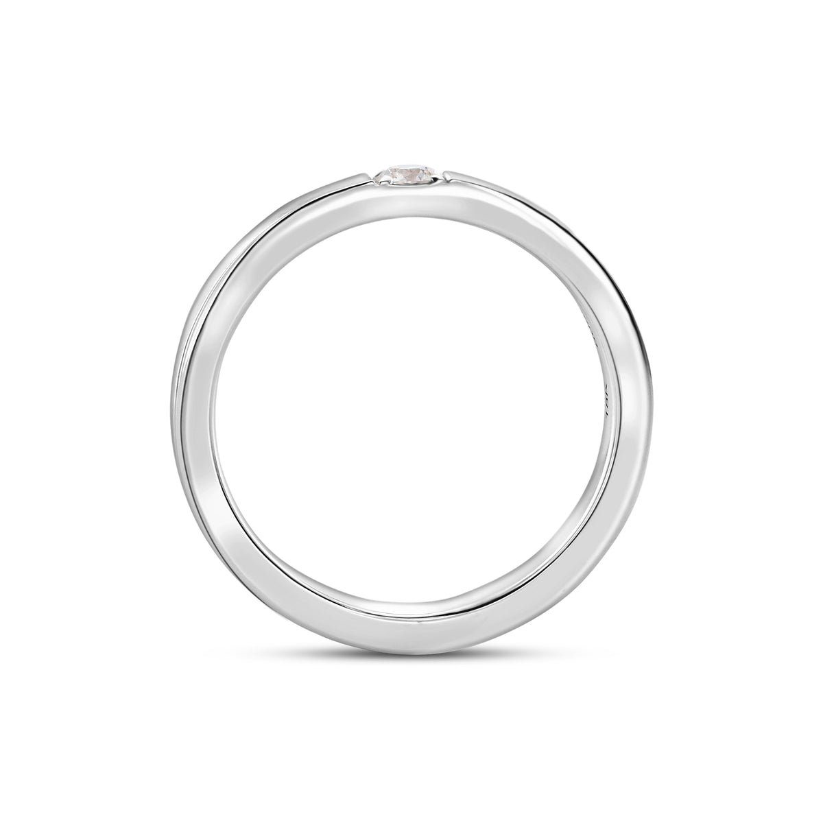 Round Diamond Solitaire Band Ring