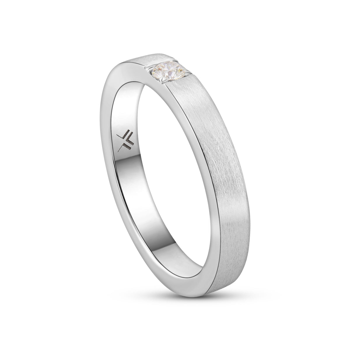Round Diamond Solitaire Band Ring