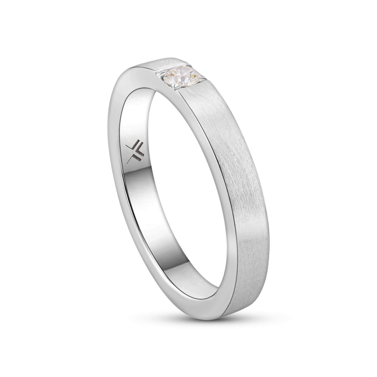 Round Diamond Solitaire Band Ring