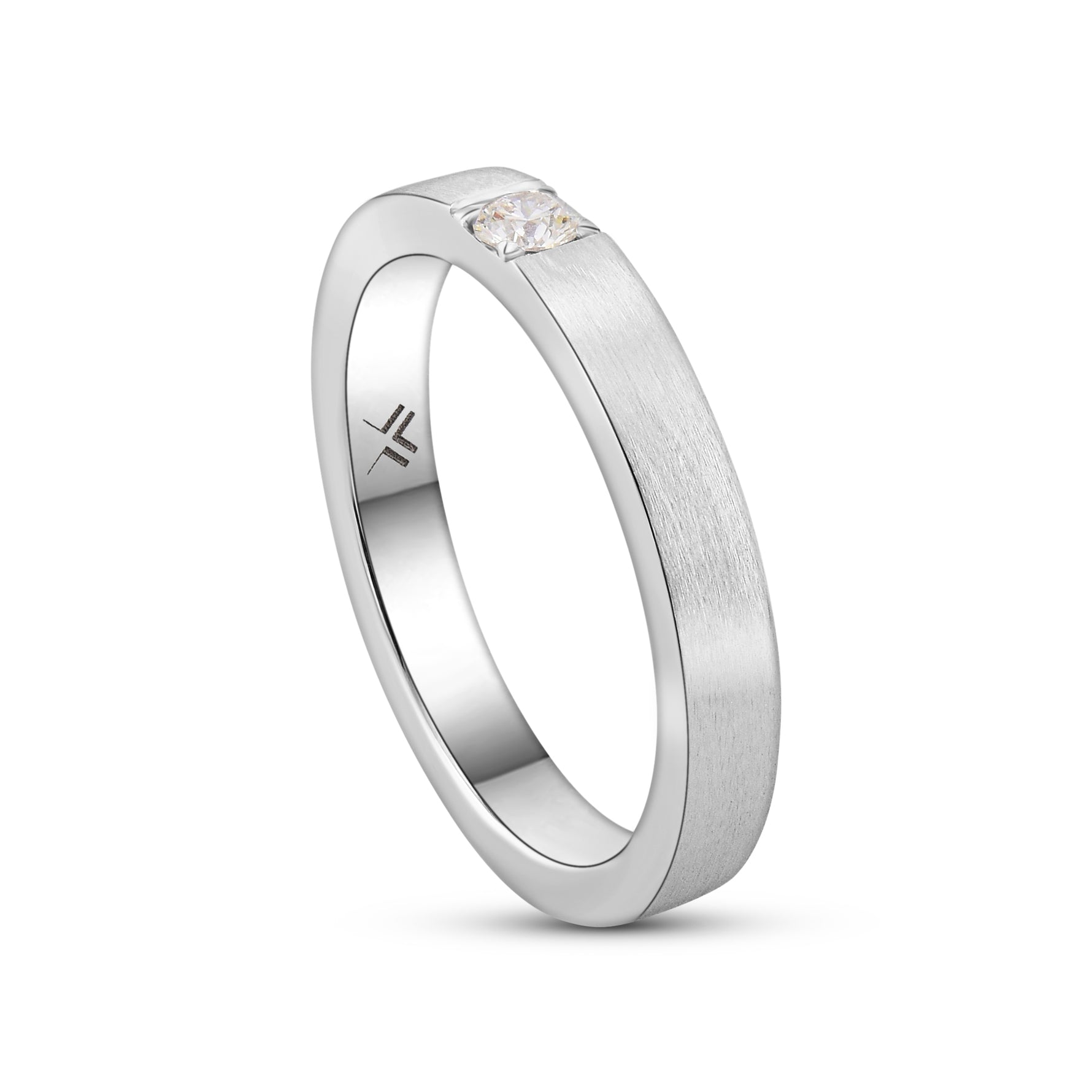 Round Diamond Solitaire Band Ring
