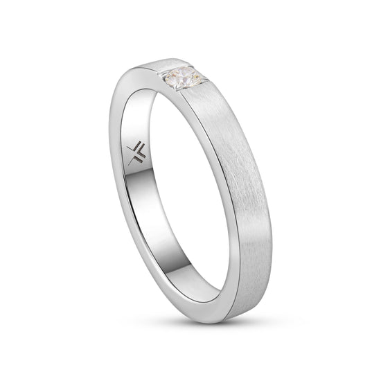Round Diamond Solitaire Band Ring