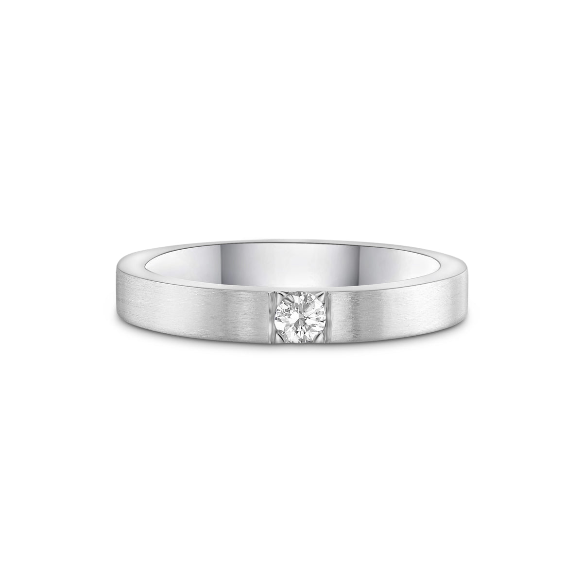 Round Diamond Solitaire Band Ring